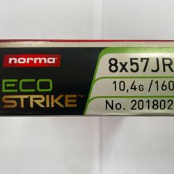 NORMA CAL 8X57JRS ECOSTRICK 10.4G BOITES DE 20 BALLES (VENDU PAR 2 BOITES)FRAIS DE PORT OFFERT.