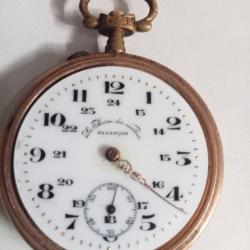 montre a gousset ancien la reine des montres Besançon pour pieces ou a réparer