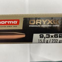 NORMA CAL9.3X62 ORIX 15G  BOITES DE 20 BALLES (VENDU PAR 2 BOITES)FRAIS DE PORT OFFERT.