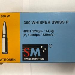 300 WHISPER SWISS 220 GR SUBSONIQUE BOITES DE 20 BALLES (VENDU PAR 2 BOITES)FRAIS DE PORT OFFERT.