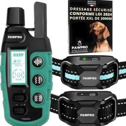 Lot de 2 Colliers de Dressage Chien Portée XXL 3000m Etanche IPX7 3 Modes BIP Boost Vibration