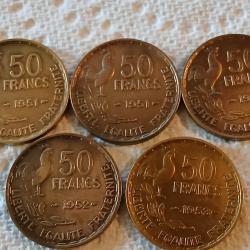 50 francs 1951 - 1952 - 1953