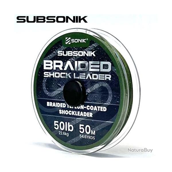 Tte de Ligne Sonik Subsonik Braided Leader 50lbs 50m