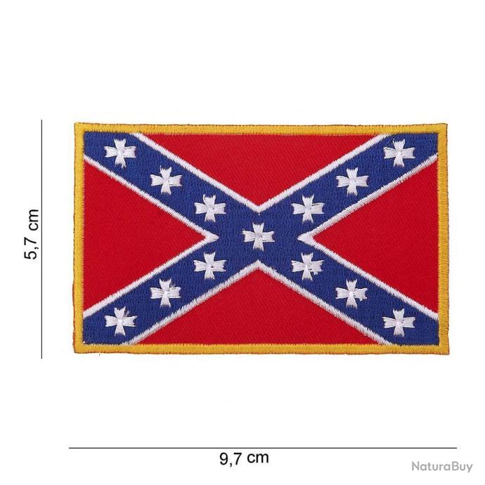 PATCH DRAPEAU AVEC VELCRO CSA ETATS CONFÉDÉRÉS D'AMÉRIQUE