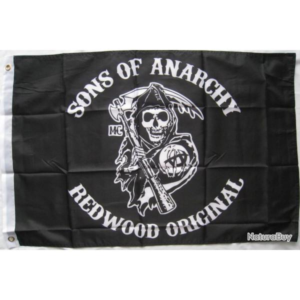 DRAPEAU  SONS OF ANARCHY 150X90cm Ref.73a