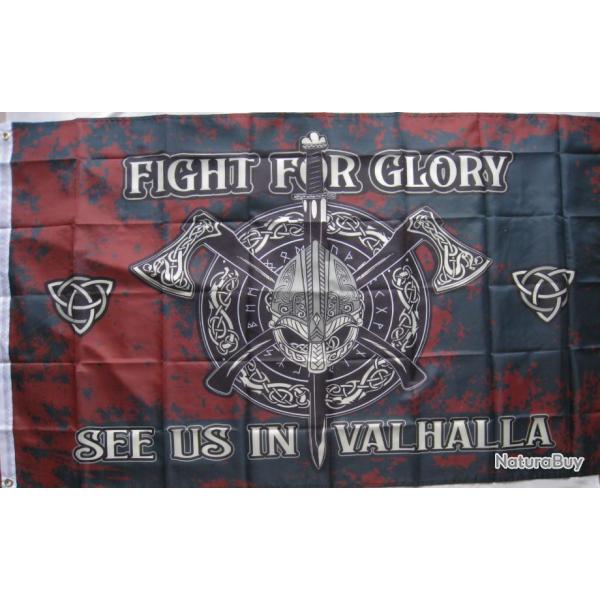 DRAPEAU  VIKING  VALHALLA 150X90cm Ref.46