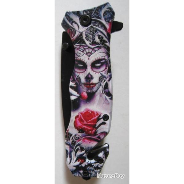 COUTEAU DE COLLECTION  SANTA MUERTE - Rf.165