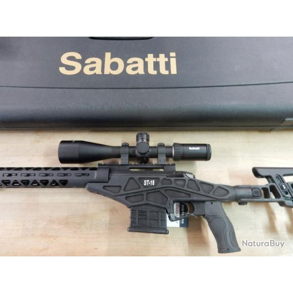 CARABINE SABATTI ST-18 CAL 308 WIN + LUNETTE BUSHNELL FORGE 4.5-27X50 + BIPIED OCCASION PARFAIT ETAT