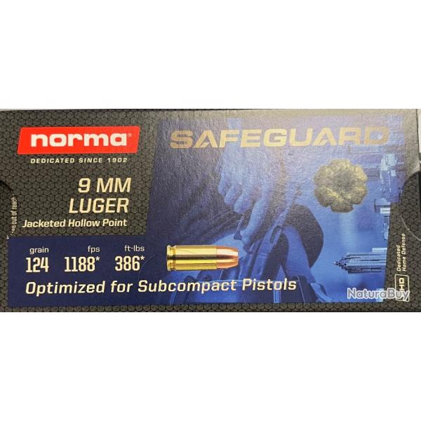 500 Munitions NORMA SAFEGUARD Cal.9X19 - JHP