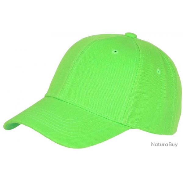 Casquette Baseball Verte Fluo Fashion Taille unique Vert