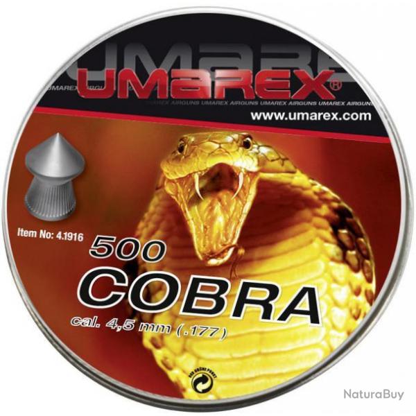 Plombs 4.5 mm Cobra Tte pointue 0.50 g - Umarex - Boite de 500