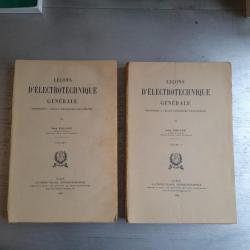 Leçons d'Électrotechnique Générale. 2 Tomes. Jean Fallou. 1939