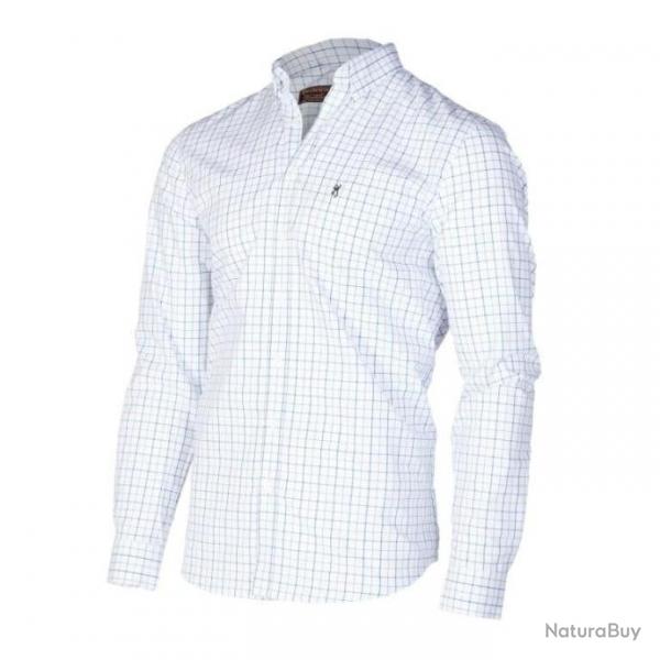 Chemise BROWNING olivier bleue  manches longues