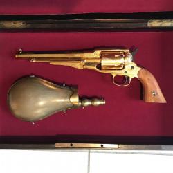 Revolver Remington 1858 doré à l' or fin calibre 44