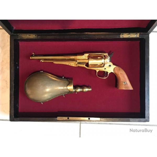 Revolver Remington 1858 dor  l' or fin calibre 44