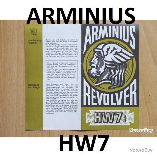 notice origine revolver ARMINIUS HW7 HW 7s (envoi par mail) - VENDU PAR JEPERCUTE (m2059)