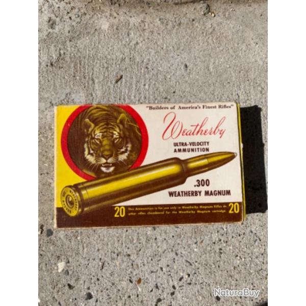 Lot de 20 balles 300 Weatherby Magnum 110 grain Ultra-Velocity