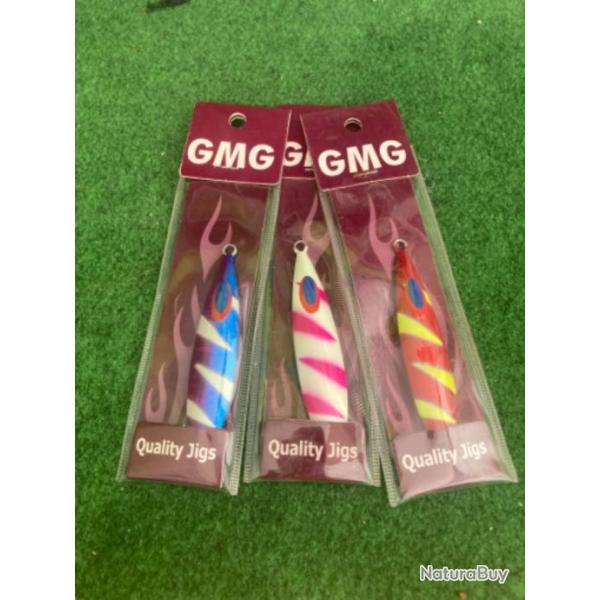 Lot de 3 slow jigs de marque GMG 40gr