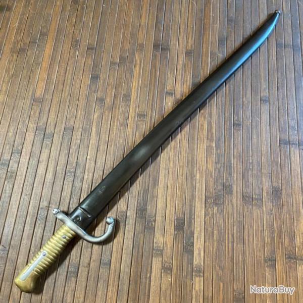 BEAU SABRE BAONNETTE YATAGAN CHASSEPOT MONOMATRICULE ST ETIENNE BELLE TAT