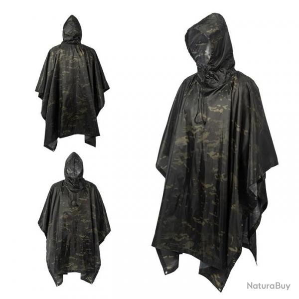 Poncho impermable en polyester 210T - Camouflage 1