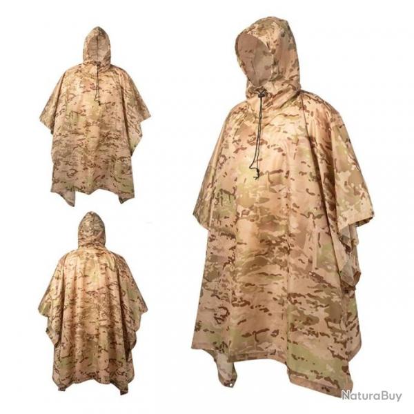 Poncho impermable en polyester 210T - Camouflage 7