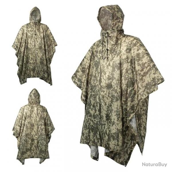 Poncho impermable en polyester 210T - Camouflage 8