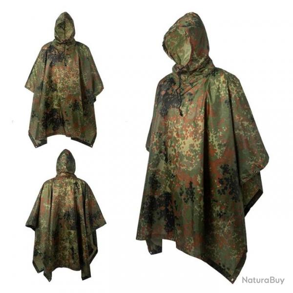 Poncho impermable en polyester 210T - Camouflage 9