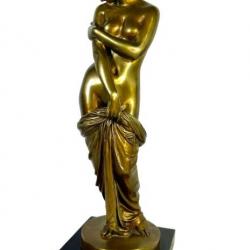 Cumberworth Charles : bronze jeune femme au drapé sculpture