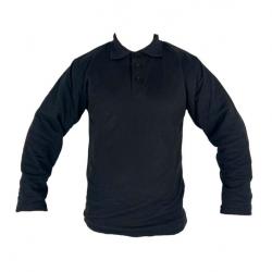 POLO ANTI-COUTEAU MANCHES LONGUES NOIR