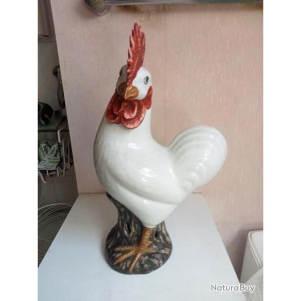 coq en porcelaine de chine vers 1900 hauteur grand modle 39 cm x 23 cm