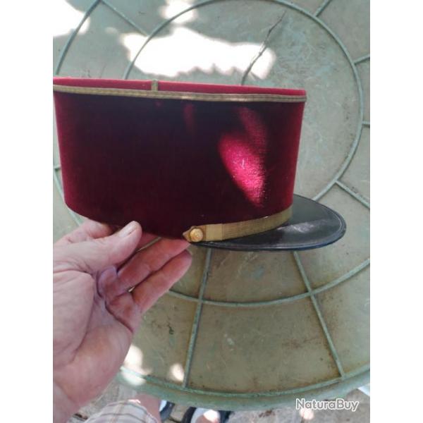 kepi service sante velours rouge