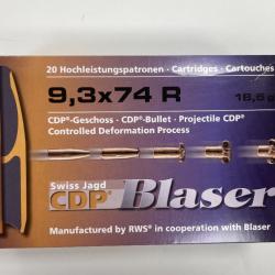 BLASER CDP CAL 9.3X74R 18.5 BTE DE 20 BALLES(vendu par 2 boites)