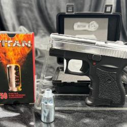 Pistolet BOTAN Chrome 9MM PAK + 50 Munitions