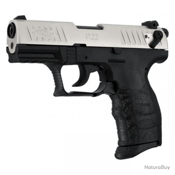 PISTOLET WALTHER P22Q CALIBRE 9 MM PAK - NICKELE