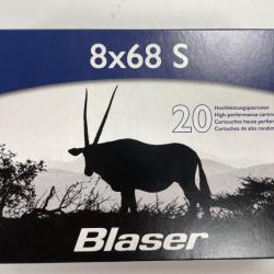 BLASER CDP CAL 8X68S 12.7G BTE DE 20 BALLES(vendu par 2 boites)