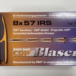 BLASER CDP CAL 8X57JRS 12.7G BTE DE 20 BALLES(vendu par 2 boites)