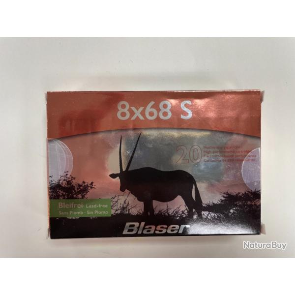 BLASER CDC CAL 8X68S 11G BTE DE 20 BALLES(vendu par 2 boites)