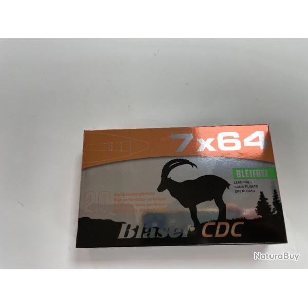 BLASER CDC CAL 7X64 9.4G BTE DE 20 BALLES(vendu par 2 boites)