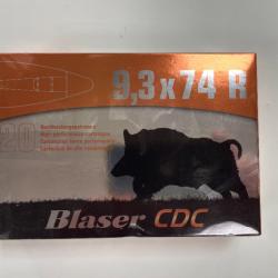 BLASER CDC CAL 9.3X74R 16.2G BTE DE 20 BALLES(vendu par 2 boites)