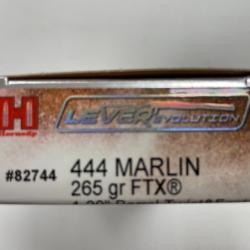 HORNADY 444 MARLIN FTX 265GR BOITE DE 20 BALLES(VENDU PAR 2 BOITES°