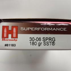 HORNADY 30-06 SST 11.7G BOITE DE 20 BALLES(VENDU PAR 2 BOITES°