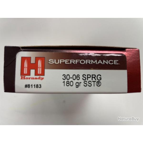 HORNADY 30-06 SST 11.7G BOITE DE 20 BALLES(VENDU PAR 2 BOITES