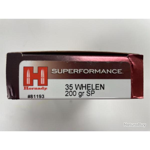 HORNADY 35 WHELEN SUPERFOMANCE 200GR BOITE DE 20 BALLES(VENDU PAR 2 BOITES