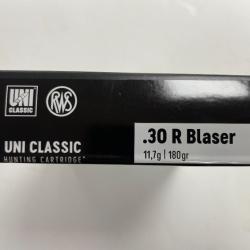 RWS 30R BLASER UNI CLASSIC 11.7G BOITE DE 20 BALLES(VENDU PAR 2 BOITES°