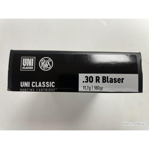 RWS 30R BLASER UNI CLASSIC 11.7G BOITE DE 20 BALLES(VENDU PAR 2 BOITES