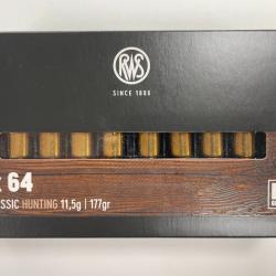 RWS 7X64 UNI CLASSIC 11.5G BOITE DE 20 BALLES(VENDU PAR 2 BOITES°