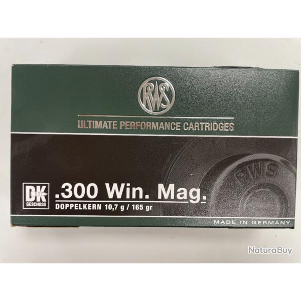 RWS 300 WIN DK 10.5G BOITE DE 20 BALLES(VENDU PAR 2 BOITES)