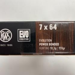 RWS 7X64 EVO 10.3G BOITE DE 20 BALLES(VENDU PAR 2 BOITES)