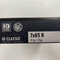 RWS 7X65R UNI CLASSIC 11.5G BOITE DE 20 BALLES(VENDU PAR 2 BOITES)