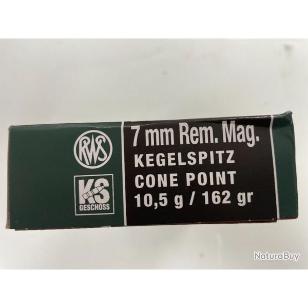 RWS 7RM KS 10.5G BOITE DE 20 BALLES(VENDU PAR 2 BOITES)